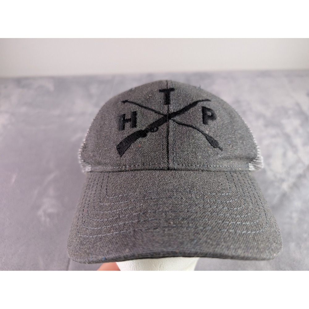 Legendary Whitetails Mens Gray HTP Rifle Logo Mesh Snapback Trucker Hat OS